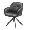 Krzesło obrotowe EUPHORIA 180° z podłokietnikami – welur dark grey 40263