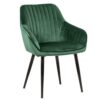 Krzesło TURIN z podłokietnikami – welur emerald green 39526