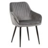 Krzesło TURIN z podłokietnikami – welur silver grey 38787