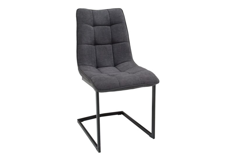 Krzesło wspornikowe MIAMI – tkanina vintage dark grey 38501