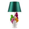 Lampa stołowa MONKEY 55 cm – wielokolorowa z biało-zielonym kloszem 48028