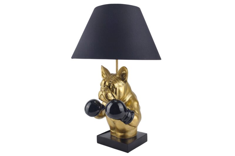Lampa stołowa BULLDOG 55 cm – złoto-czarna 48023