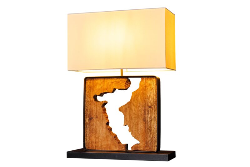 Lampa stołowa DESIGNED BY NATURE 60 cm – drewno raintree 46937