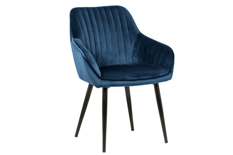 Krzesło TURIN z podłokietnikami – welur royal blue 39527