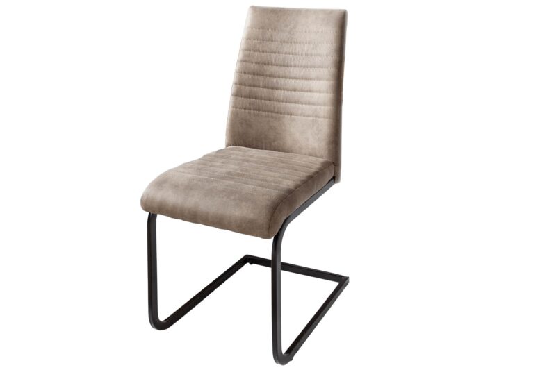 Krzesło wspornikowe APARTMENT – mikrofibra antique taupe 40552