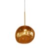 Lampa wisząca LIQUID DIAMOND 20 cm – szklany klosz, złota 46014