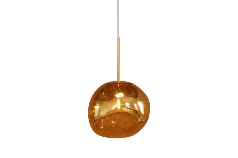 Lampa wisząca LIQUID DIAMOND 20 cm – szklany klosz, złota 46014