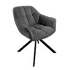 Krzesło obrotowe PAPILLON 180° – tkanina strukturalna anthracite 41586