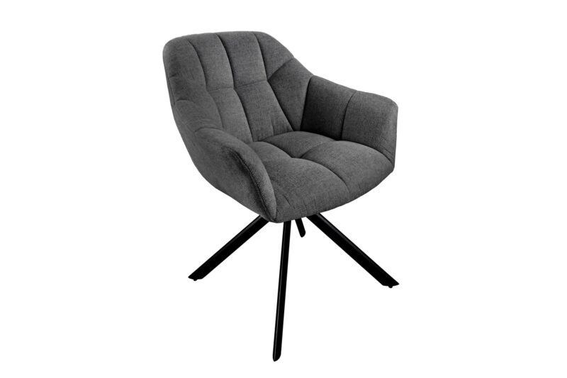 Krzesło obrotowe PAPILLON 180° – tkanina strukturalna anthracite 41586