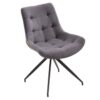 Krzesło DIVANI w stylu retro – mikrofibra light grey 40017