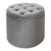 Pufa MODERN BAROCK ze schowkiem 50 cm – welur silver 40735