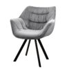 Krzesło THE DUTCH COMFORT z podłokietnikami – welur grey 38595