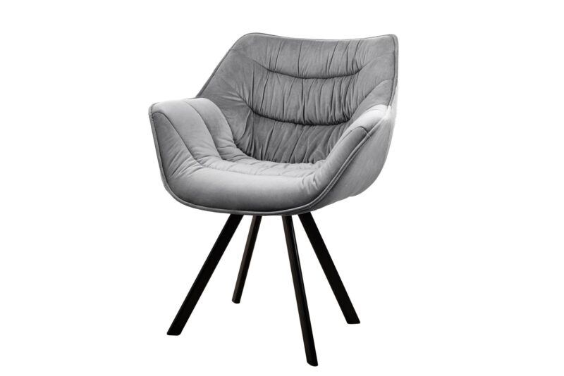 Krzesło THE DUTCH COMFORT z podłokietnikami – welur grey 38595