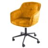 Krzesło biurowe EUPHORIA – welur mustard yellow 40866
