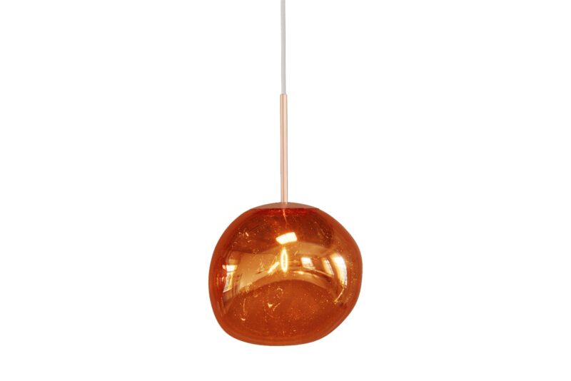 Lampa wisząca LIQUID DIAMOND 20 cm – szklany klosz, bursztynowa 46015