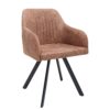 Krzesło LUCCA z podłokietnikami – mikrofibra vintage brown 38308