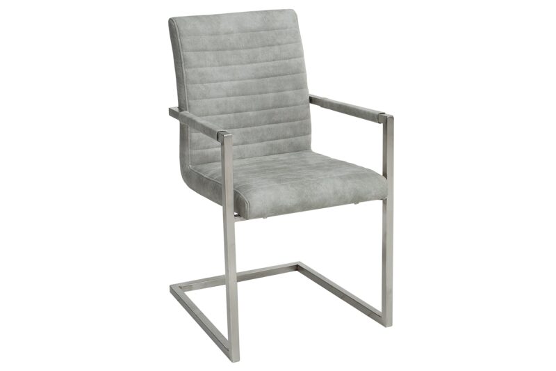 Krzesło wspornikowe LOFT – mikrofibra stone grey 38497