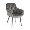 Krzesło MILANO z podłokietnikami – welur grey-green 41180
