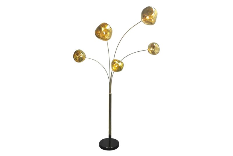 Lampa podłogowa LIQUID DIAMOND 200 cm – złota, marmur i szkło 48501