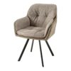 Krzesło obrotowe LOUNGER 180° – mikrofibra vintage taupe 41662