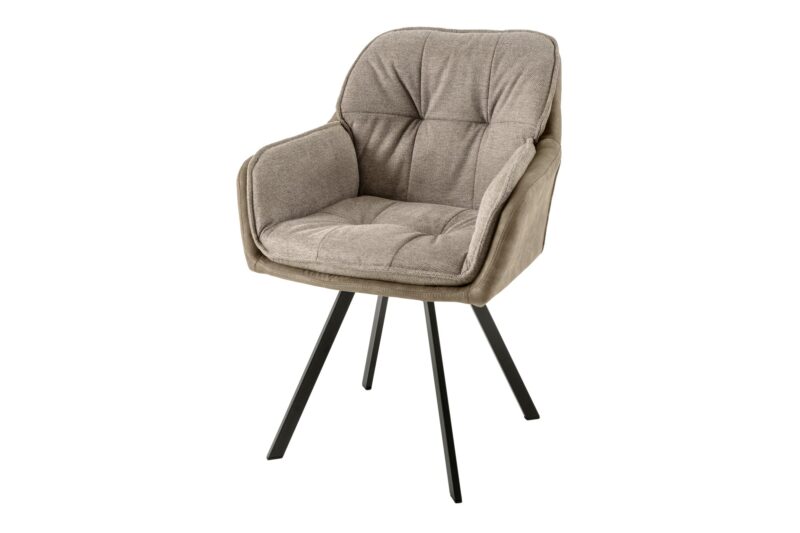 Krzesło obrotowe LOUNGER 180° – mikrofibra vintage taupe 41662