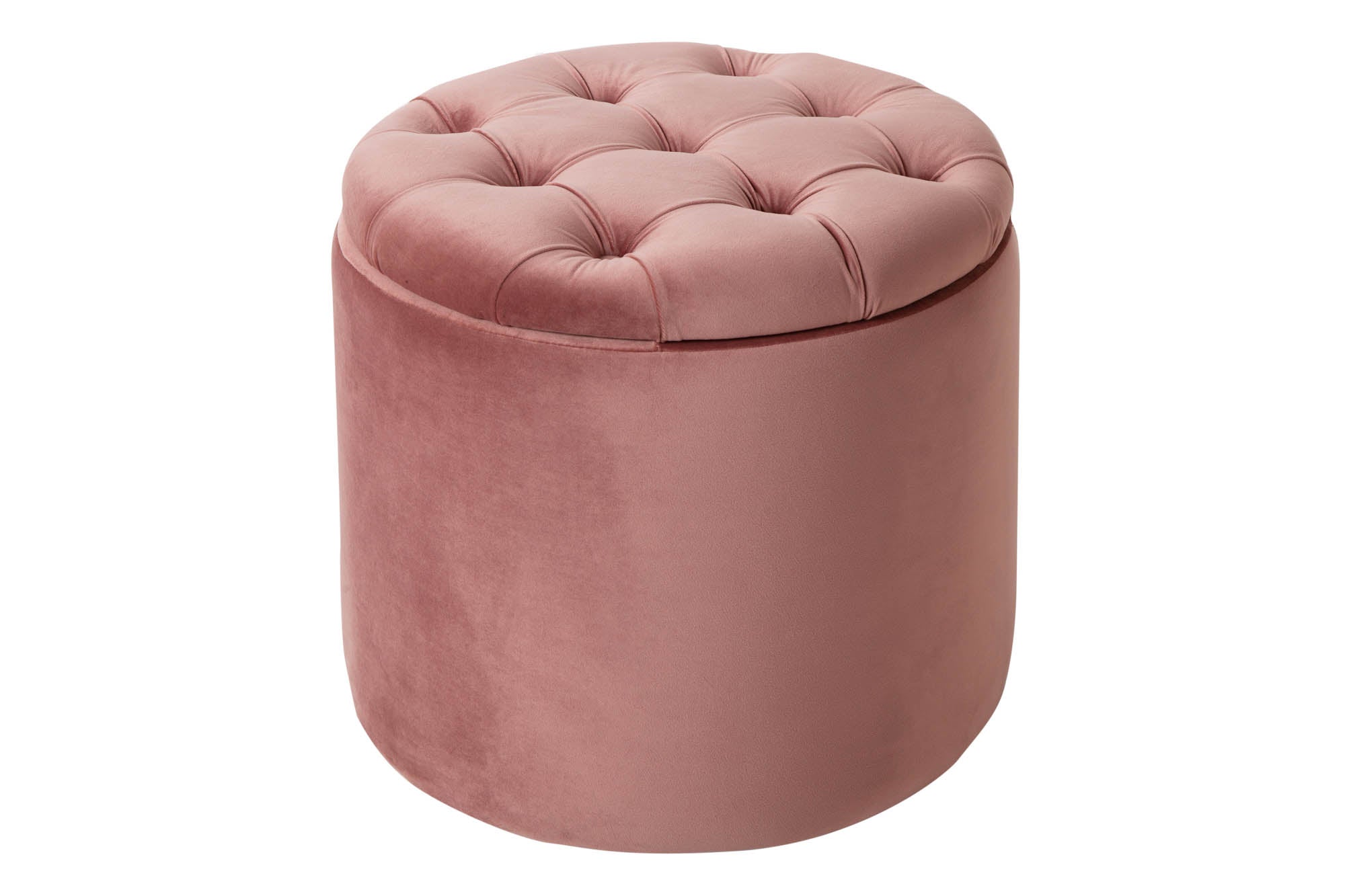 Pufa MODERN BAROCK ze schowkiem 50 cm – welur dusky pink 40736 Pufa MODERN BAROCK ze schowkiem 50 cm – welur dusky pink 40736