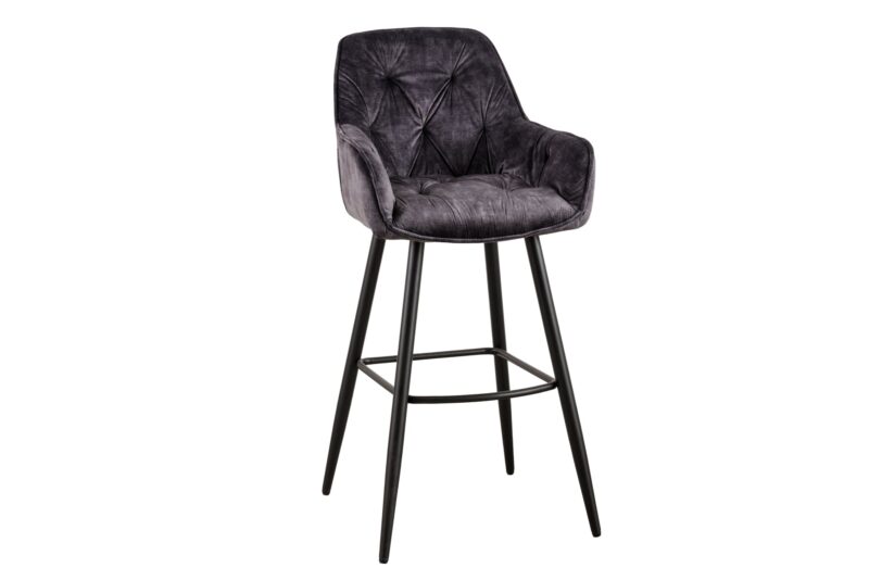 Hoker MILANO 75 cm z podłokietnikami – welur grey 41957