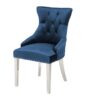 Krzesło CASTLE DELUXE z uchwytem głowy lwa – welur royal blue 40473