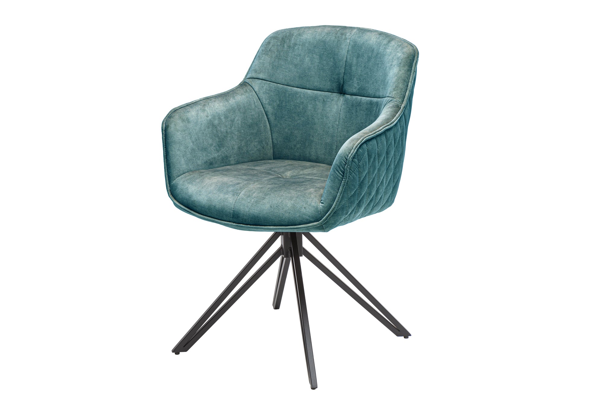 Krzesło obrotowe EUPHORIA 180° z podłokietnikami – welur teal 40999 Krzesło obrotowe EUPHORIA 180° z podłokietnikami – welur teal 40999