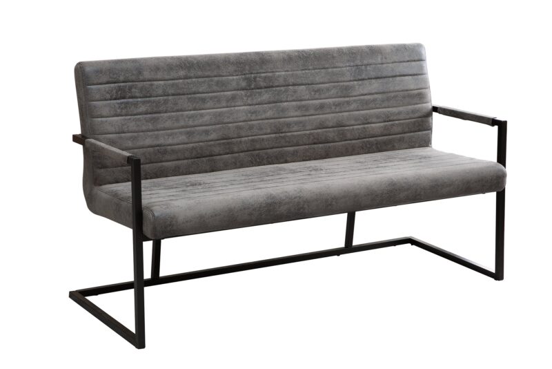 Ławka LOFT 160 cm z podłokietnikami – mikrofibra vintage grey 38199