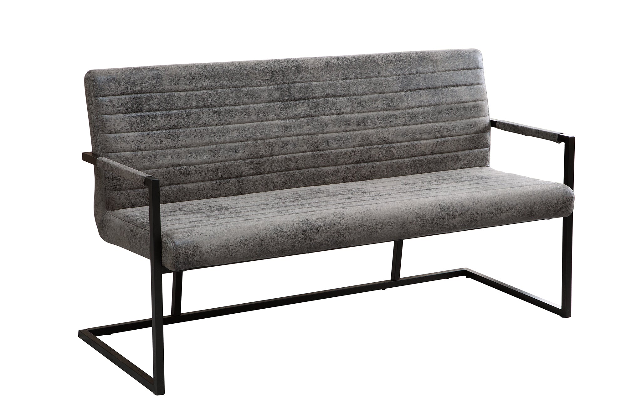 Ławka LOFT 160 cm z podłokietnikami – mikrofibra vintage grey 38199