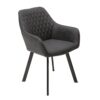 Krzesło PALERMO z podłokietnikami – mikrofibra anthracite 39342
