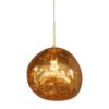 Lampa wisząca LIQUID DIAMOND 35 cm – szklany klosz, złota 46017