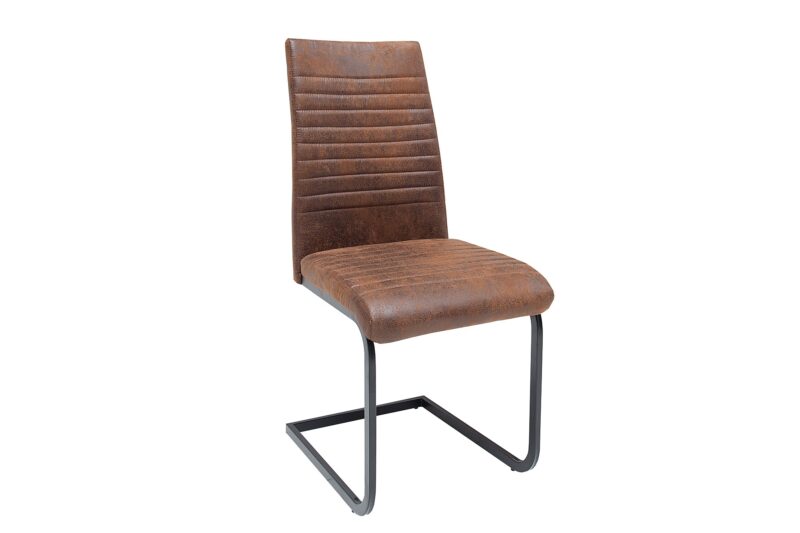 Krzesło wspornikowe APARTMENT – mikrofibra antique brown 39377