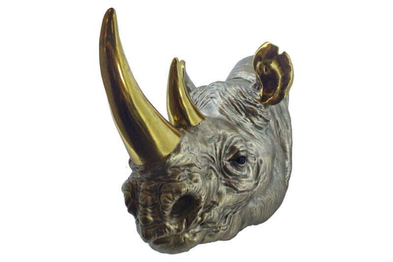Dekoracja ścienna RHINO 60 cm – głowa nosorożca 48020