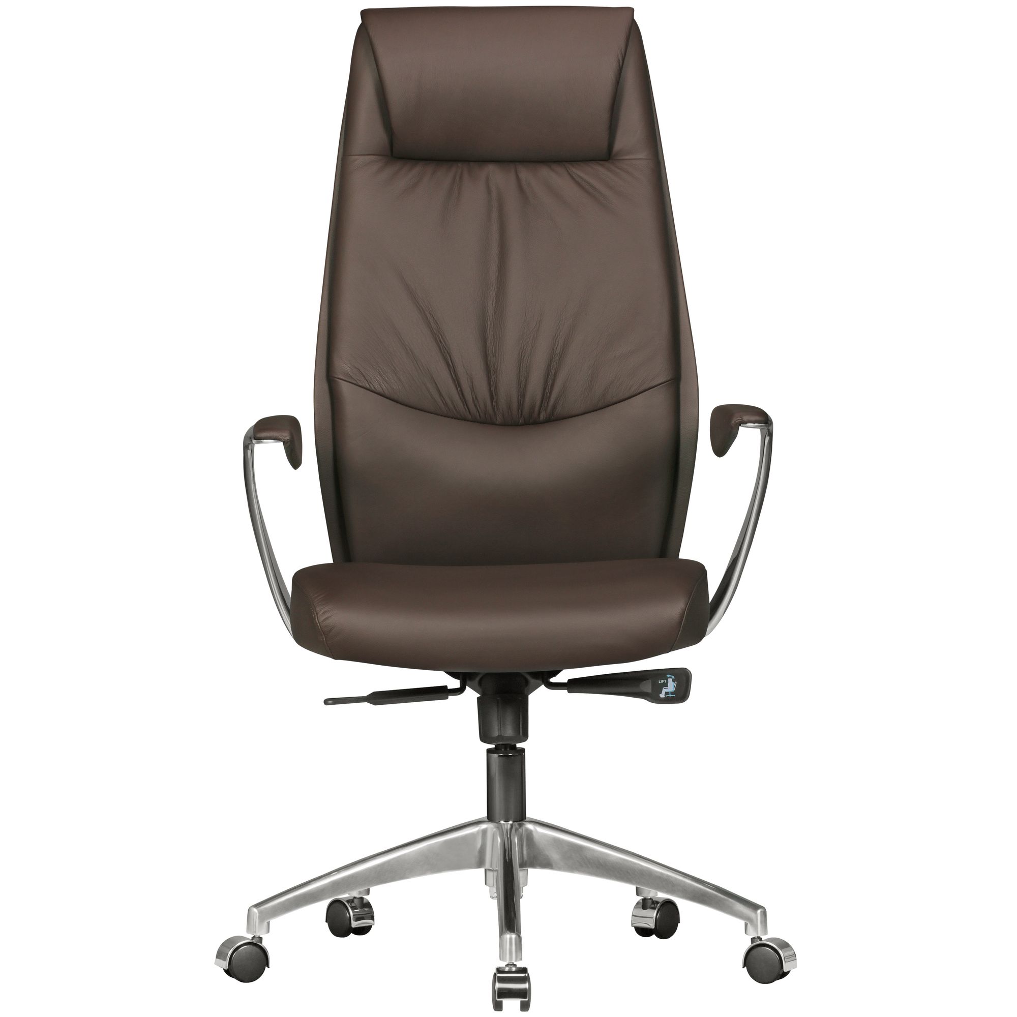 Fotel biurowy OXFORD XXL – skóra naturalna brązowa SPM1.146