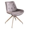 Krzesło DIVANI – welur i mikrofibra Taupe Beige, styl retro 48608