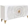 Komoda GOLDEN SUNSET 140 cm – biała komoda 3D z drewna mango 48844