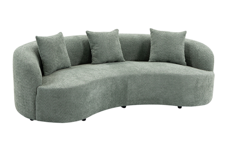 Sofa ATELIER 230 cm – 3-osobowa, Bouclé szałwiowa 49130