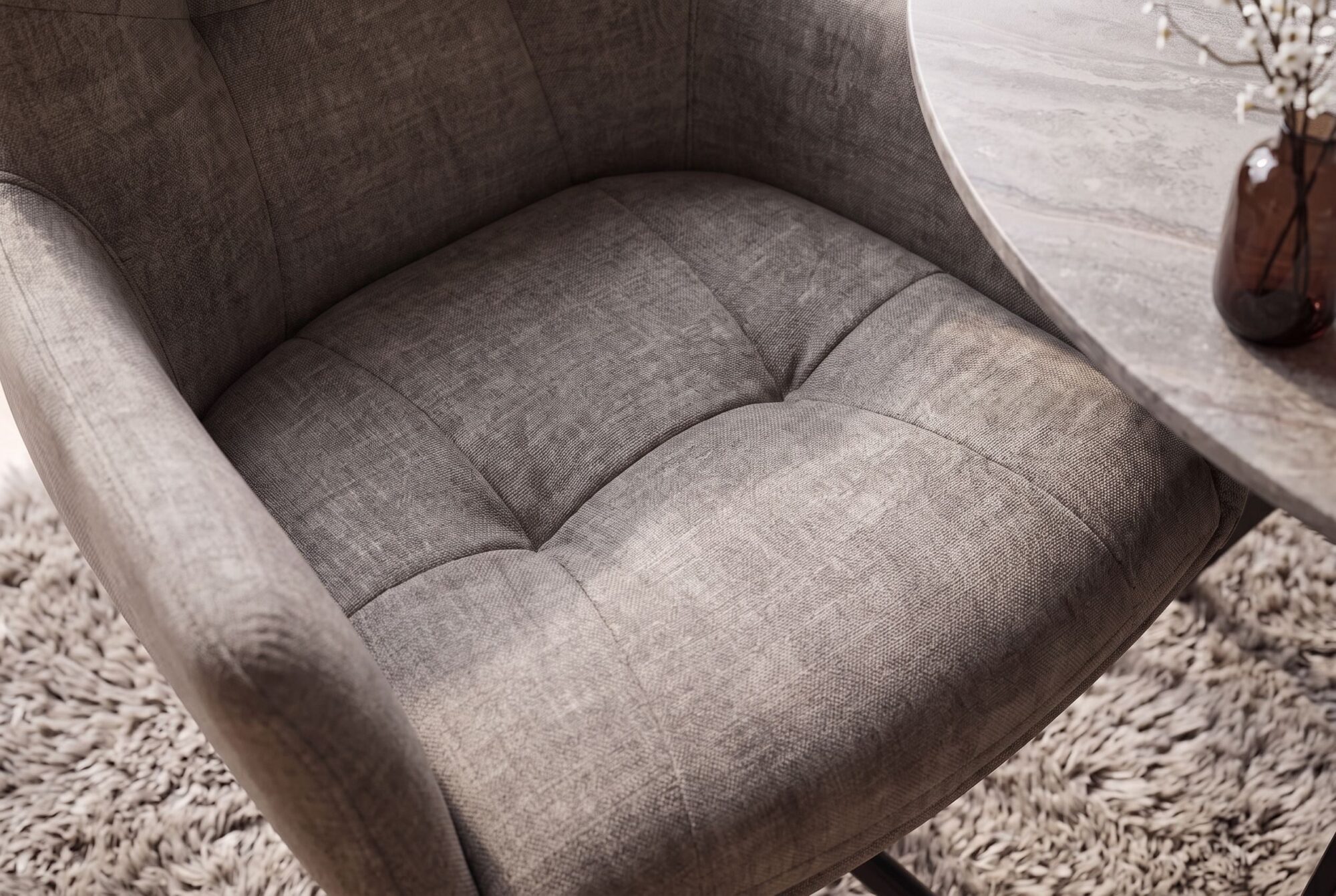 Krzesło obrotowe SIGNATURE 360° – welur taupe 48794