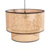 Lampa wisząca WIENER GEFLECHT 45 cm – naturalny klosz z czarnym rantem 42808
