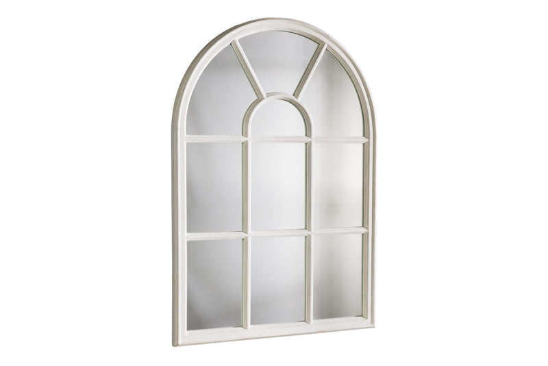Lustro ścienne CASTILLO 100 cm – szaro-białe Vintage 43872