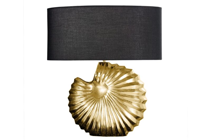 Lampa stołowa SHELL – złota podstawa, bez abażuru 42737