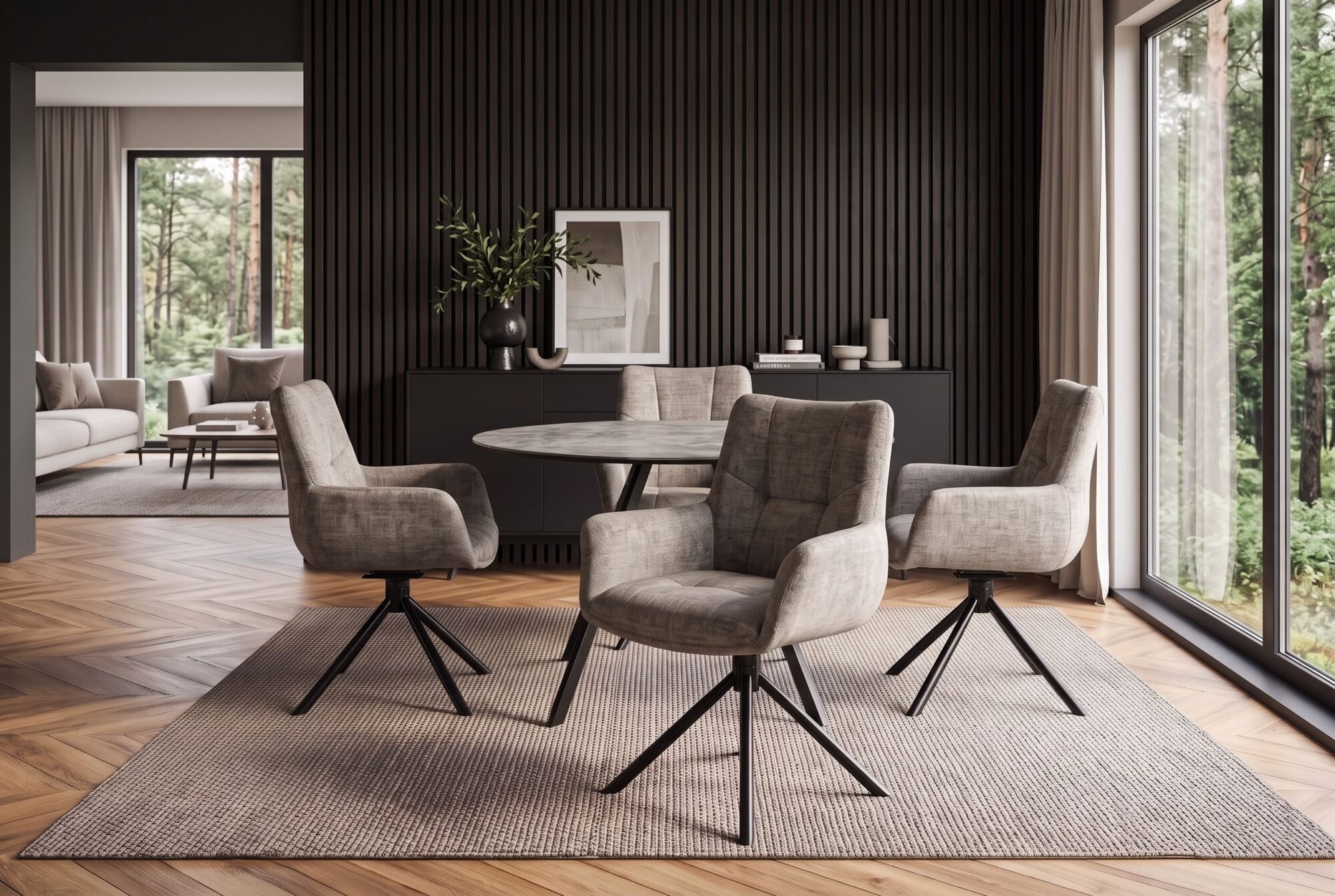 Krzesło obrotowe SIGNATURE 360° – welur taupe 48794