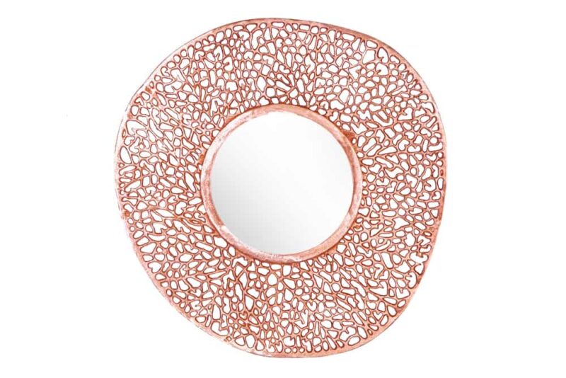 Lustro ścienne ABSTRACT LEAF L 115 cm – miedziane 41436