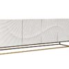 Komoda SCORPION 180 cm – biała komoda 3D z drewna mango na złotych nogach 48789