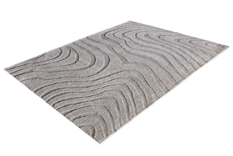 Dywan WAVE 170 × 240 cm – szary, miękki dywan z poliestru 43130
