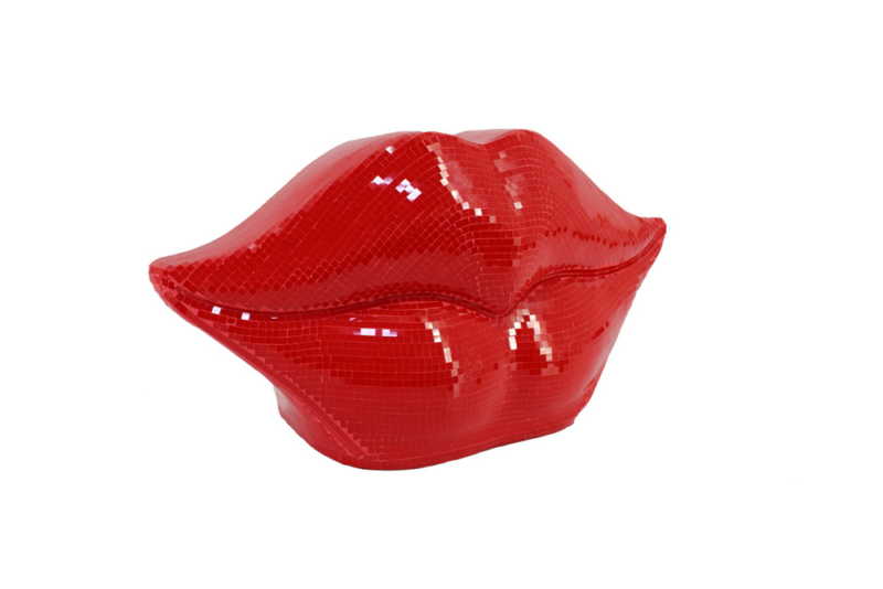 Dekoracja DISCO LIPS 35 cm – czerwone usta 3D 70087