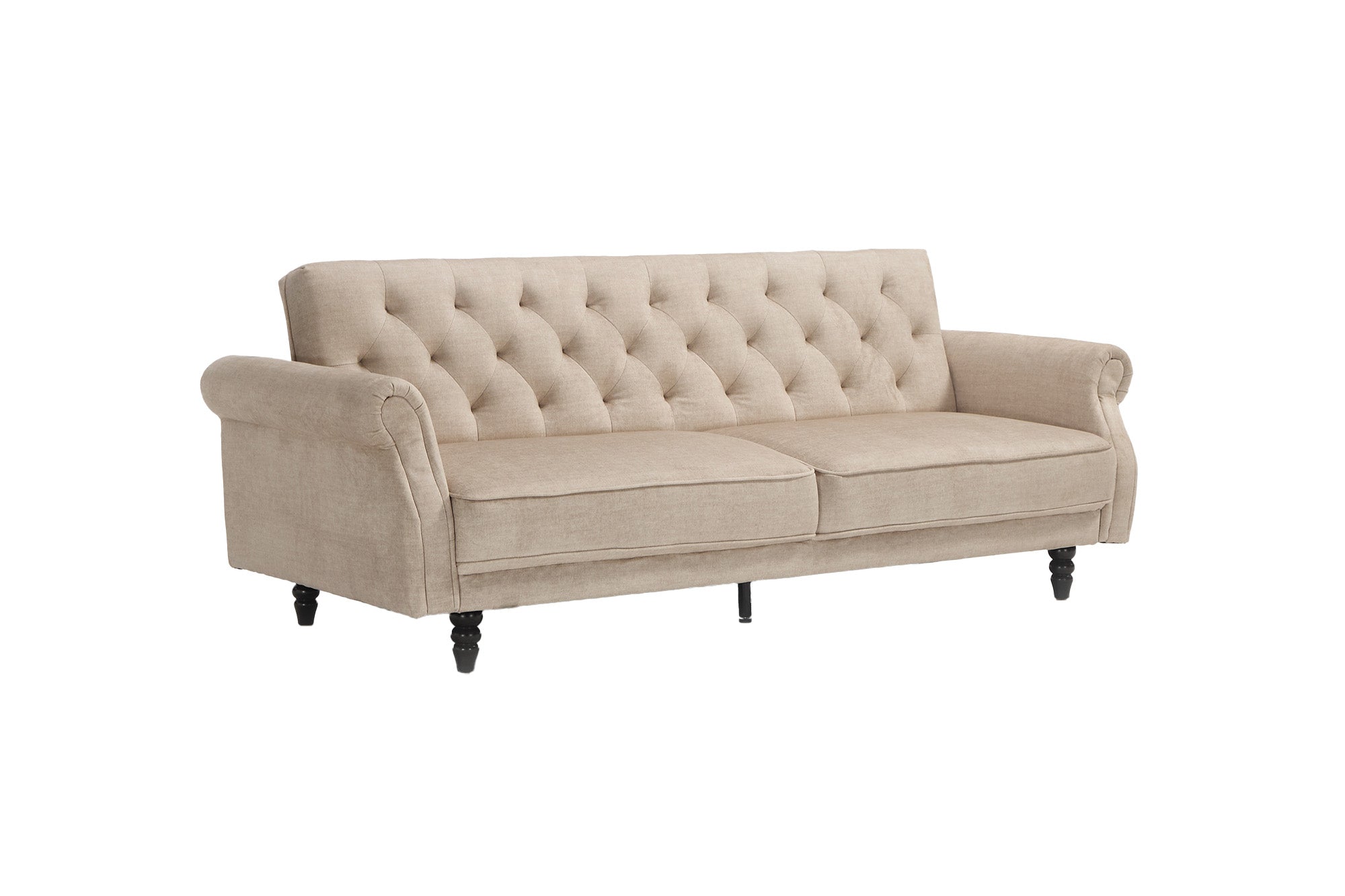 Sofa rozkładana MAISON BELLE AFFAIRE 220 cm – welur Champagne Beige 48917