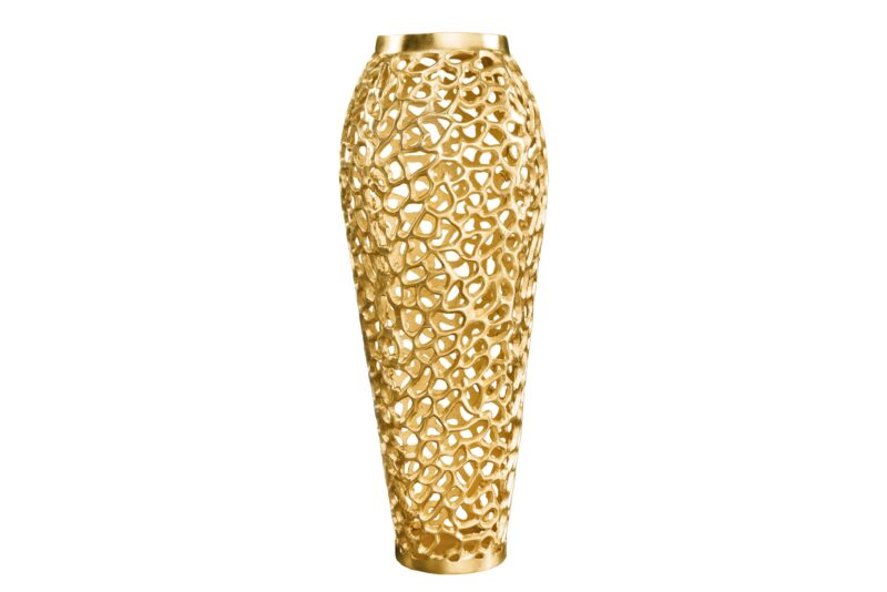 Wazon dekoracyjny ABSTRACT LEAF 65 cm – złoty 43221